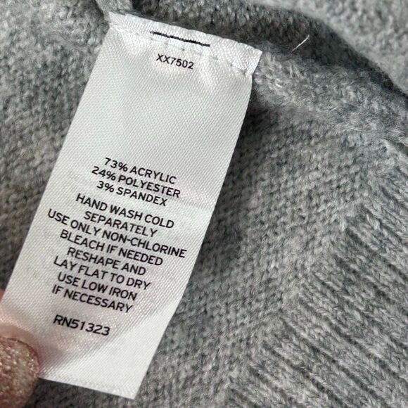 Halogen Sweater Womens XL Gray Apres Ski Turtleneck Long Sleeve Pullover Knitted - Picture 10 of 13